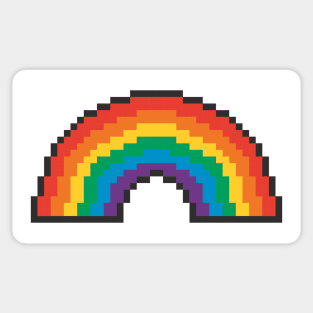 RAINBOW PRIDE PIXEL ART LGBT LOVE Sticker